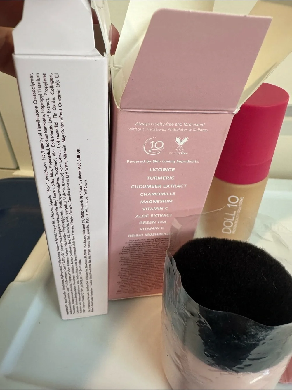 Dollcake Doll 10 T.C.E. Luminous Serum Tint, Foundation & Brush